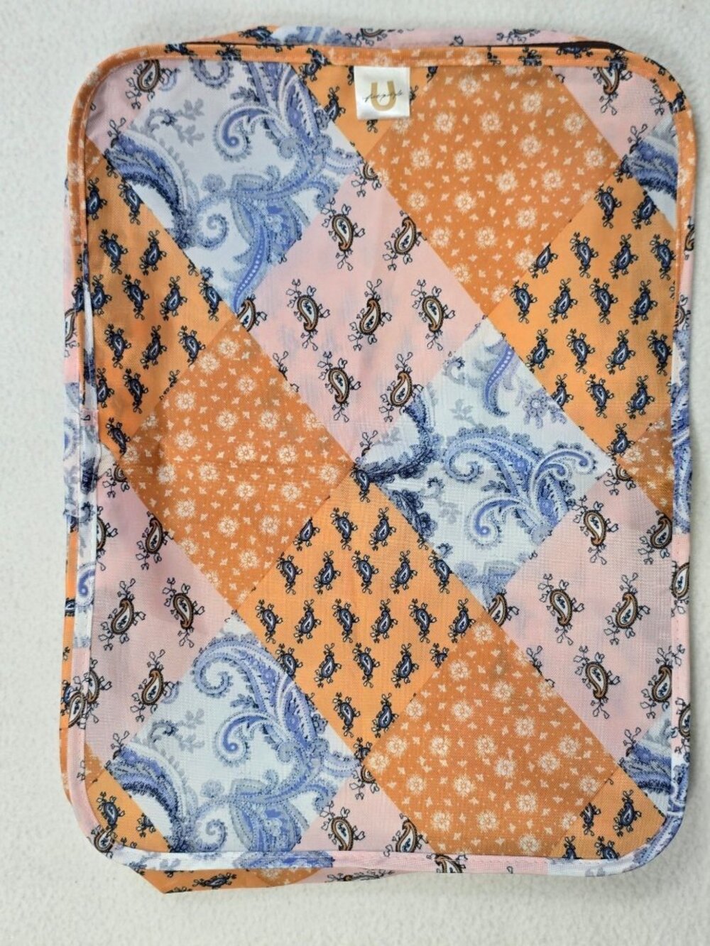 Free People U Travel Organizer Bag Paisley & Floral Patchwork Makeup Cosmetics
